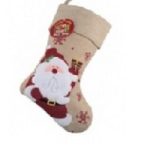 SANTA GREY STOCKING