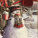 red snowman bag