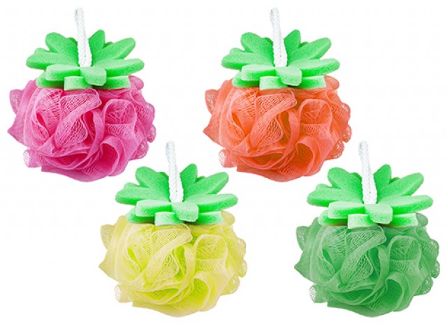 Glam Fruit Loofah With Sponge Top 4 Assorted - Bargain WholeSalers